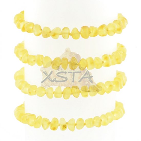 Raw lemon amber beads bracelet